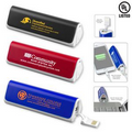 2200 mAh Portable Lithium Ion Power Bank Charger w/ Built-in Recharging Cord - Patent # D749509